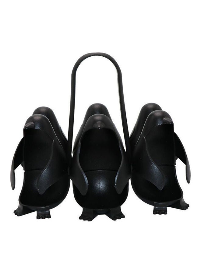 NIBEMINENT Penguin Shaped Egg Cooker Black 15x12.5x13cm  - Image 1