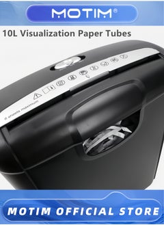 Motim Desktop Small Shredders Document Shredder Cross Cut for Home and Office Heavy Duty Shred Paper Clips Staples and Credit Cards  - Image 4