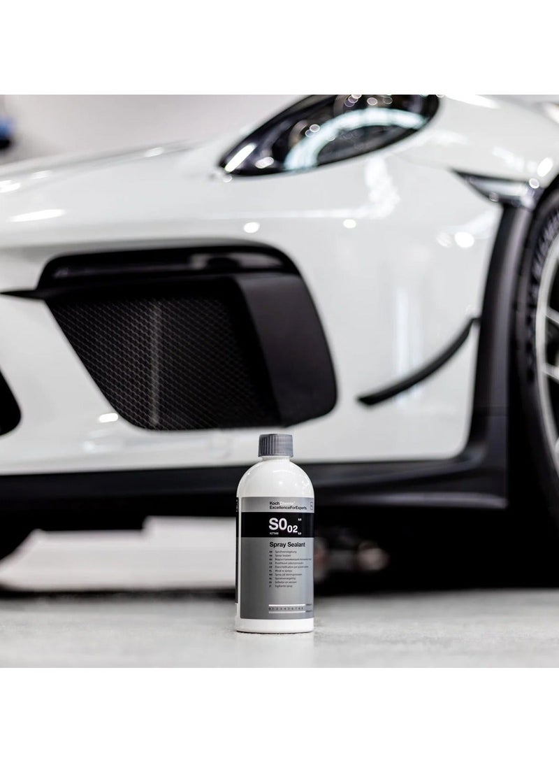 Koch Chemie SO.02 Spray Sealant 500ml, High Gloss Paint Sealant, Hydrophobic Water Repellent Coating, Long Lasting Paint Protection, Quick Spray Detailer, UV Resistant Polymer Sealant, Exterior Car Paint Shine and Surface Protection .427500 - Image 2