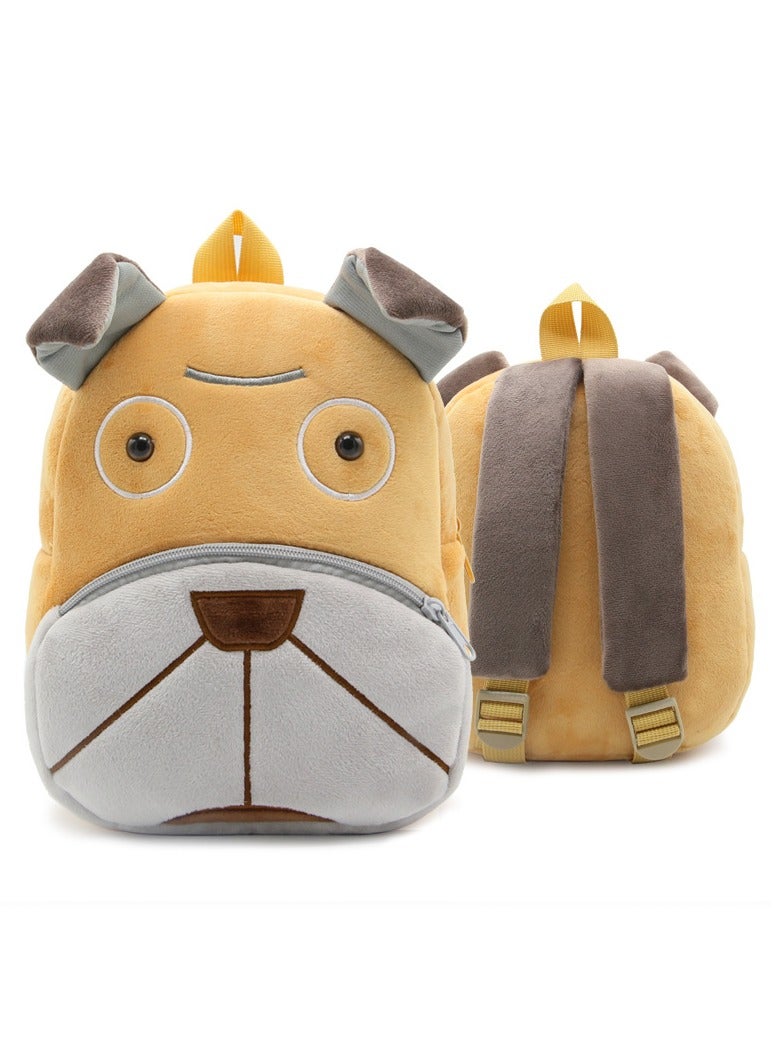 Y&D Children Toddler Preschool Backpack Plush Animal Cartoon Backpack Baby Kids School Satchel Travel Lunch Bags(Sanddog) - Image 1