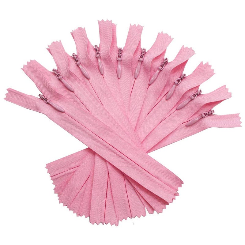 YaHoGa 10pcs 5 Inches Invisible Zippers Conceal Zippers for Sewing Dress Garments Clothes Pillow Tailor Craft Pink 5 - Image 3