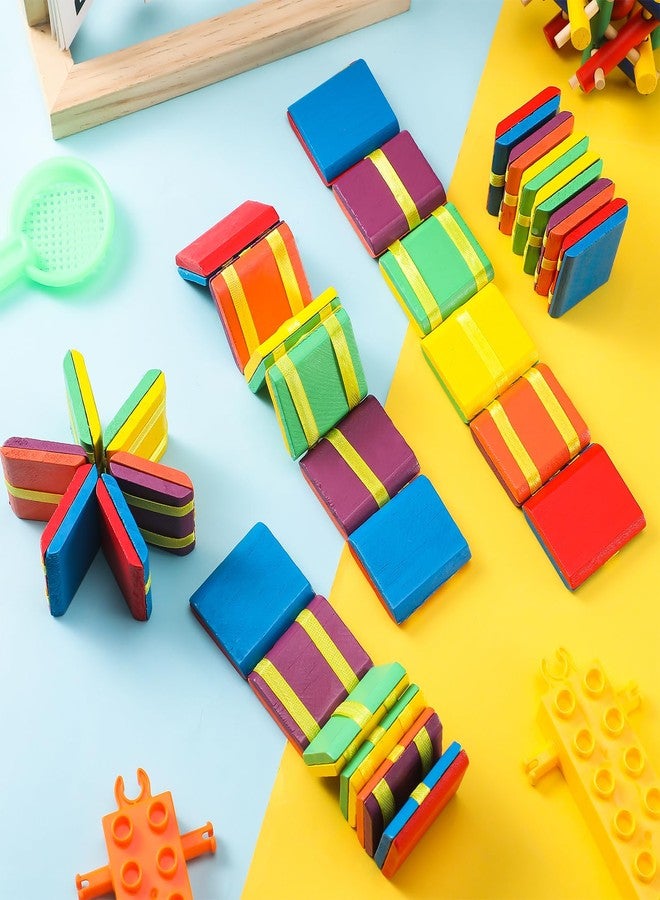 Junkin 6 Pcs Wooden Jacob's Ladder Colorful Jacob's Ladder Fidget Toys Puzzle Games & Mind Teasers for Filling Gifts Party Favor Learning Rewards, 9.7 x 1.8 Inches - Image 4