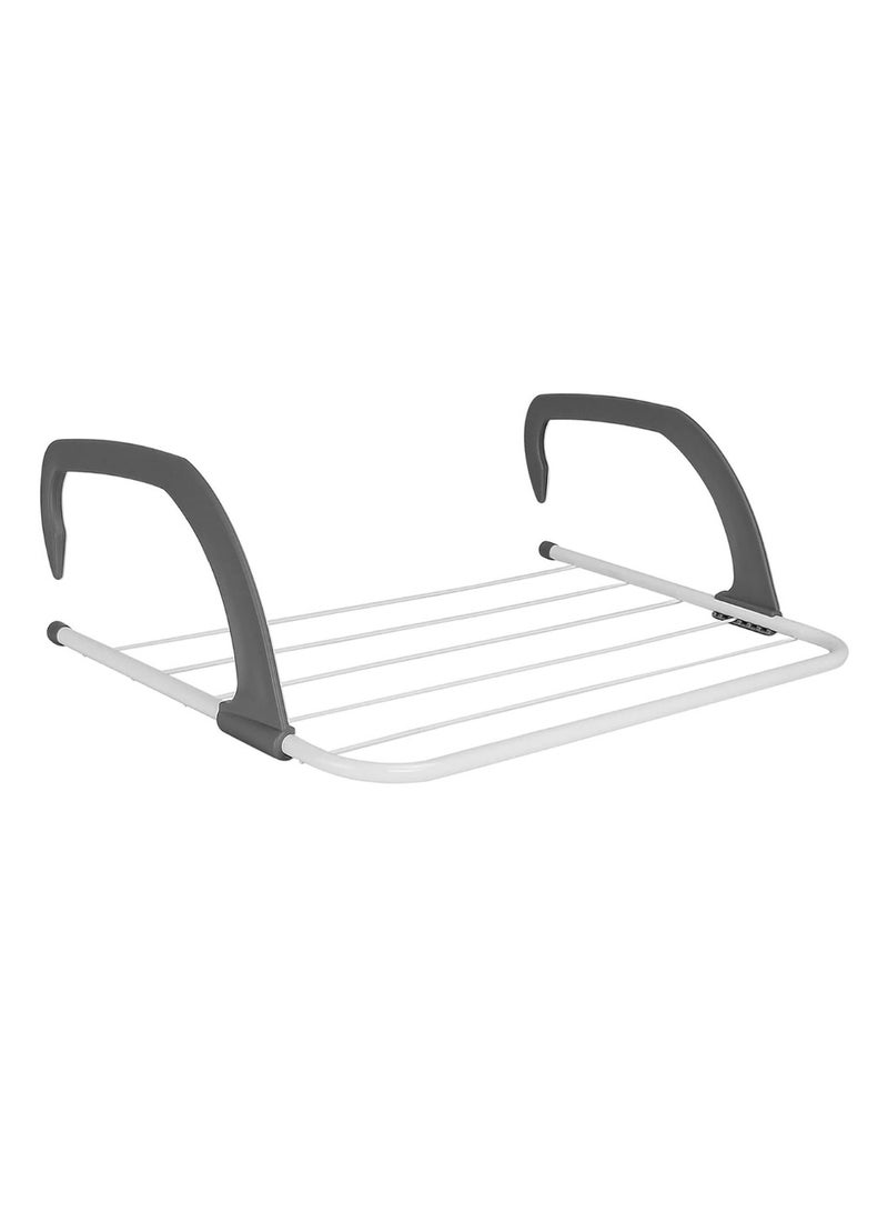 Adjustable Over-the-Rail Drying Rack – 55 x 35 cm Folding Laundry Rack with Durable Steel Frame and Non-Slip Hooks – Perfect for Balconies, Radiators, and Doors  - Image 1