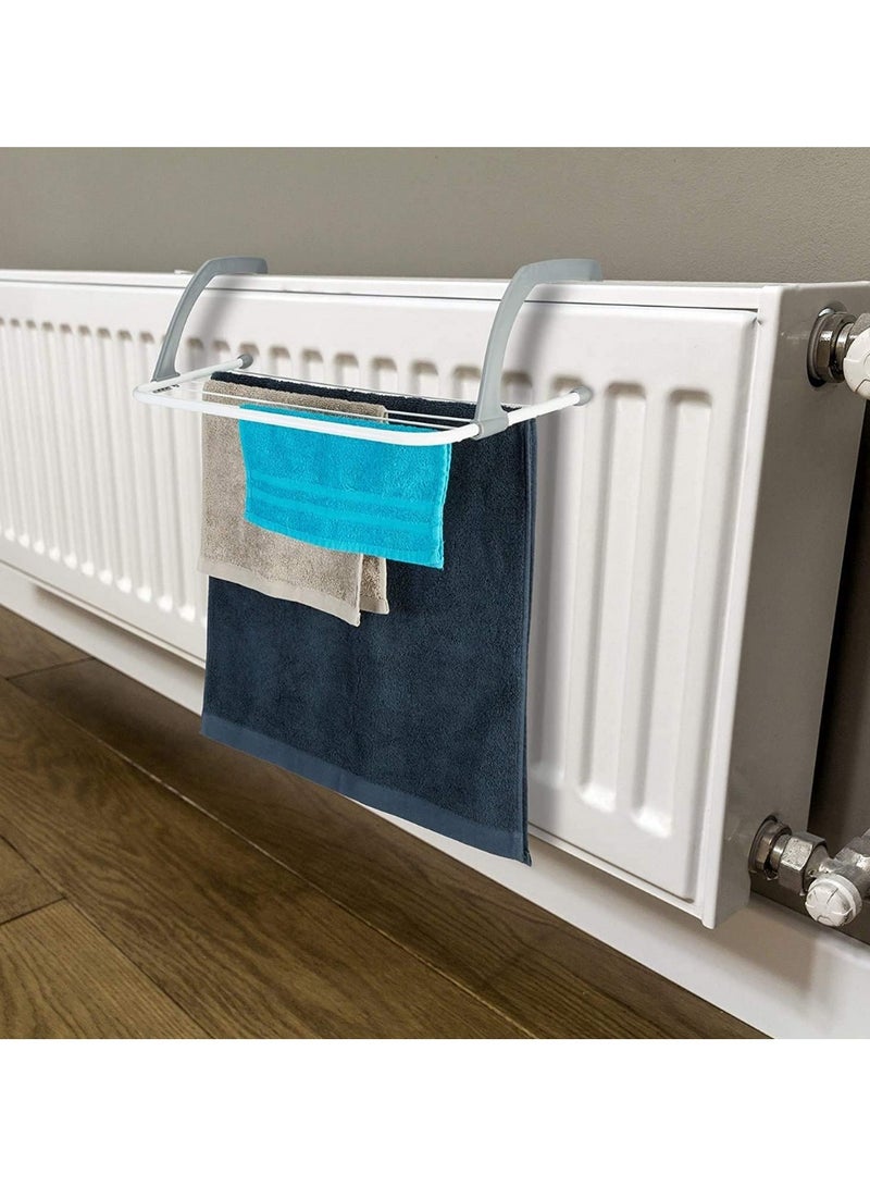 Adjustable Over-the-Rail Drying Rack – 55 x 35 cm Folding Laundry Rack with Durable Steel Frame and Non-Slip Hooks – Perfect for Balconies, Radiators, and Doors  - Image 2