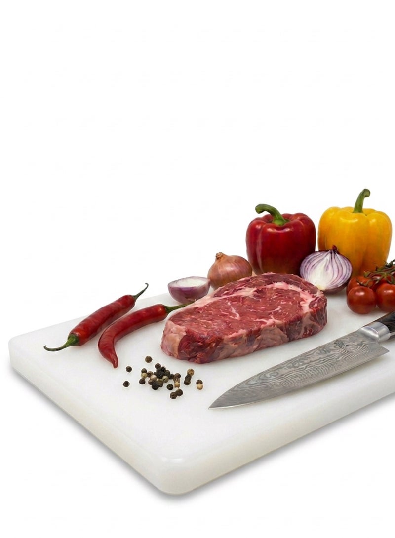 Heavy Duty Cutting Board – Odor Resistant, Food Safe, Professional Kitchen Board – White - Image 1