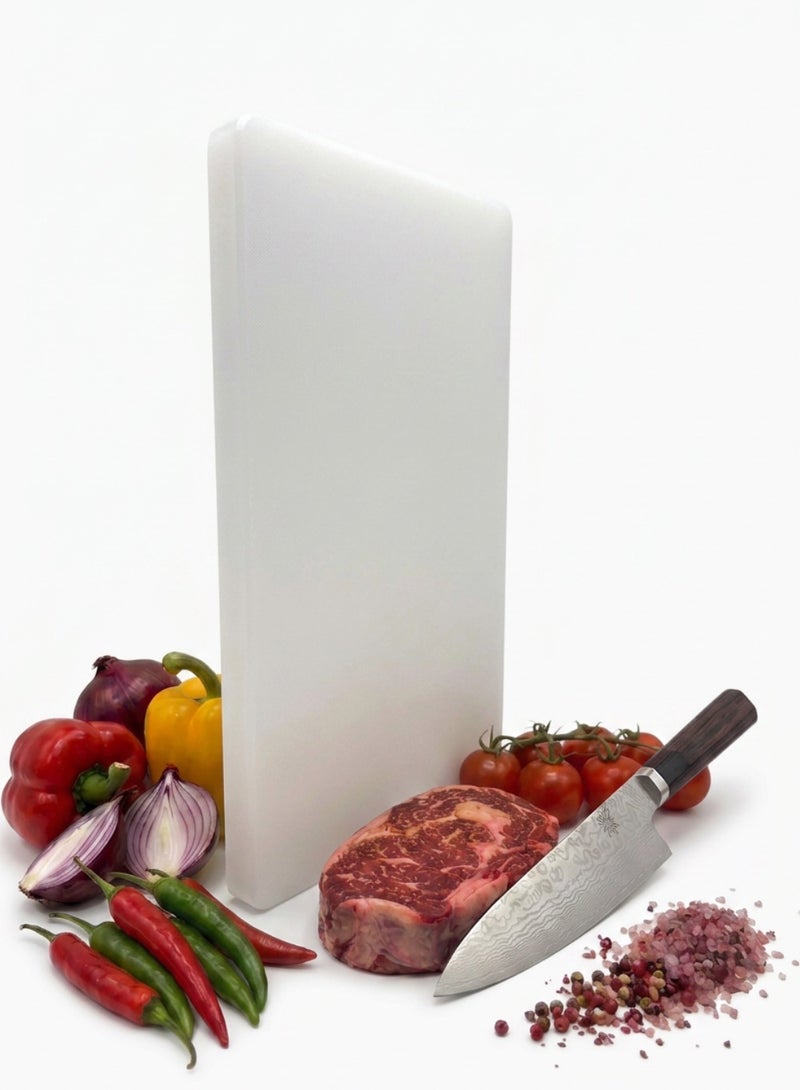 Heavy Duty Cutting Board – Odor Resistant, Food Safe, Professional Kitchen Board – White - Image 2