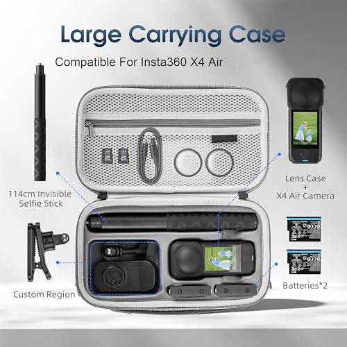 STARTRC VCR Carry Case for insta360 x4 Air Lens Guard Carrying Storage Bag Protective Cover Hard Shell Travel Protector with Carabiner for Insta 360 Accessories - Image 2
