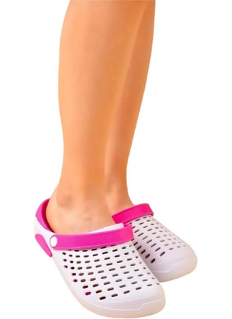 Liger Comfort Eva Sole Slippers White Pink  - Image 1