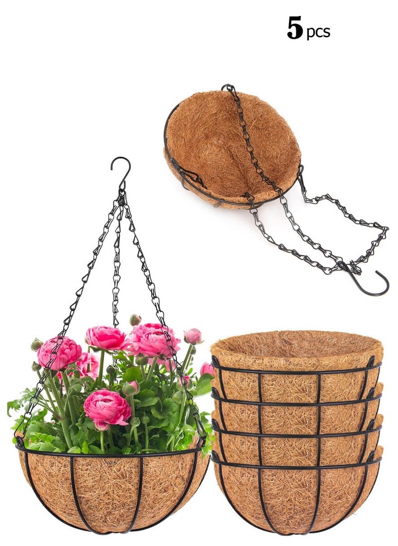 co arma - Set of 5 hanging plant baskets, for indoor, outdoor, patio and garden use - Image 1