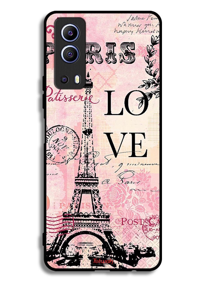 Tolwak Vivo iQOO Z3 5G Protective Case Cover Paris Love - Image 2