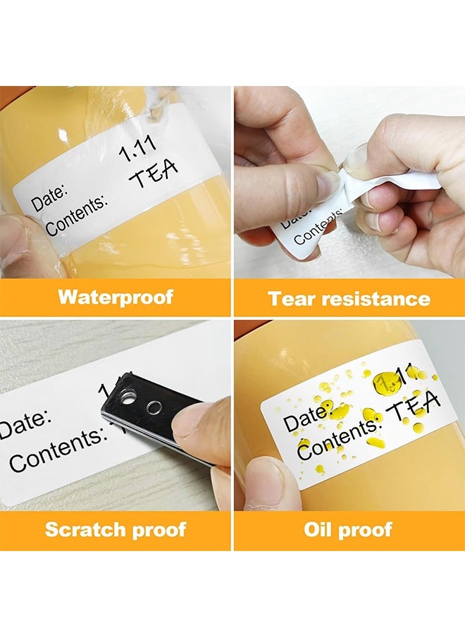 HY - Sticker Label, Food Freezer Label, Self-Adhesive Removable Refrigerator Food Storage Paper Label, Sticker Note Index Decals Label, Stickers Gift Tags, (125 Pieces In 1 Roll, 2 Rolls In Total) - Image 1