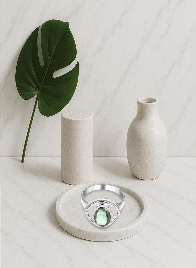 ايرافيدا خاتم من الفضة الإسترليني عيار 925 مرصع بصدفة أذن البحر من إيرافيدا (8) - Image 4