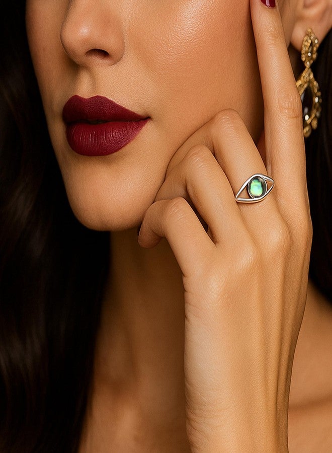 ايرافيدا خاتم من الفضة الإسترليني عيار 925 مرصع بصدفة أذن البحر من إيرافيدا (8) - Image 2