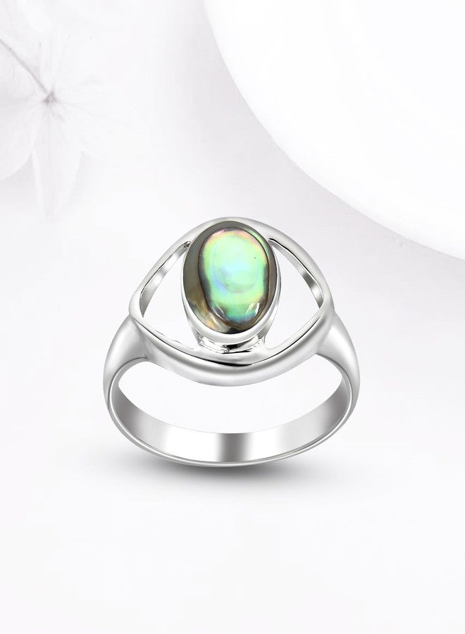 ايرافيدا خاتم من الفضة الإسترليني عيار 925 مرصع بصدفة أذن البحر من إيرافيدا (8) - Image 5