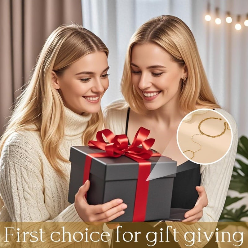 HANNEA® Bracelet Ring Chain, Hand Chain for Women, Chic Bling Drop Hand Charm with Pearl, Slim Golden Alloy Multi Wrist Charms, Dainty Women's Bracelets with Finger Ring - Image 5