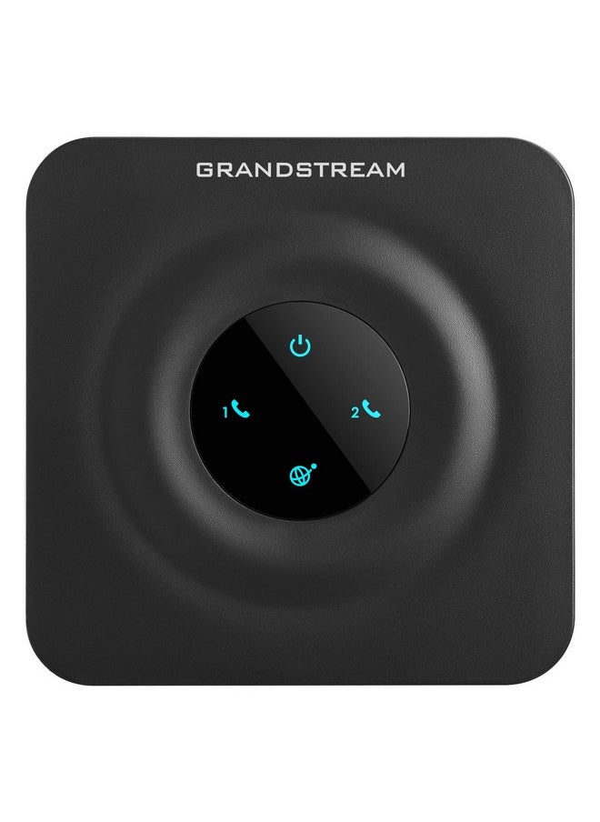 Grandstream محول هاتف تناظري بمنفذين Gs Ht802، هاتف وجهاز VoIP باللون الأسود  - Image 1