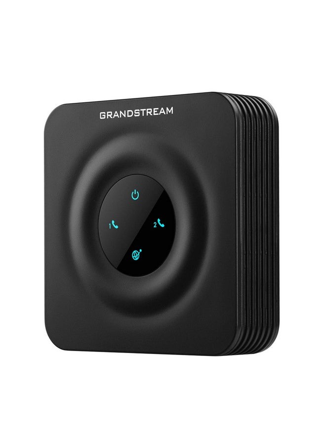 Grandstream محول هاتف تناظري بمنفذين Gs Ht802، هاتف وجهاز VoIP باللون الأسود  - Image 5