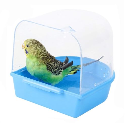 kathson Bird Cage Bath Parakeet Bathing Tube for Budgie Conure Parakeet Finch Canary Cockatiel Parrot Lovebird (Random Color) - Image 1