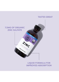 Vimergy Vimergy Liquid Zinc Refill – Fast-Absorbing Immune Support* – Promotes Healthy Bones & Skin – USDA Certified Organic, Vegan, Non-GMO – 240 Servings (240 mL)  - Image 3