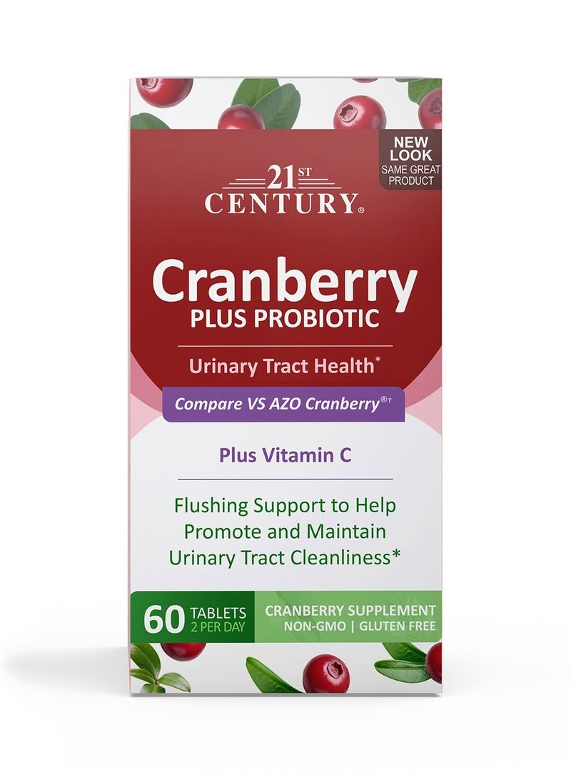 21st CENTURY - Cranberry Plus Probiotic Urinary Tract Health - 60 Tablets - Image 1