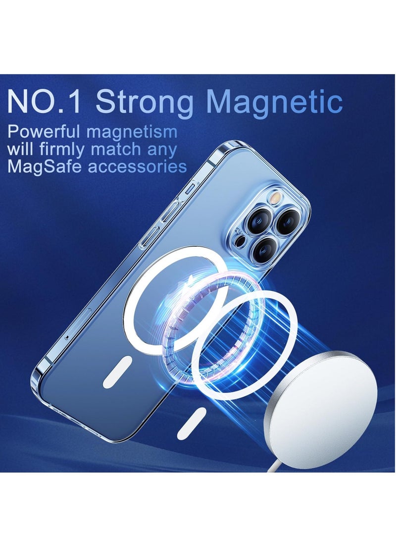 BORTONY - Magnetic Case for iPhone 15 Pro Magsafe Cover Compatible with Magsafe Accessories Shockproof Anti Yellowing Transparent Slim Hard Back Protective Case Cover 6.1 Inch - Image 1