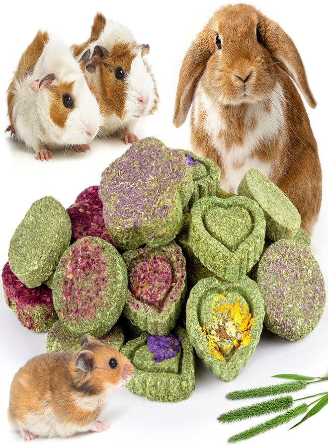 Sofier 20Pcs Timothy Hay Treats - Natural Chews for Teeth - Handmade Rabbit, Chinchilla, Gerbil, Rat, Hamster Toys - Bunny & Guinea Pig - Image 1