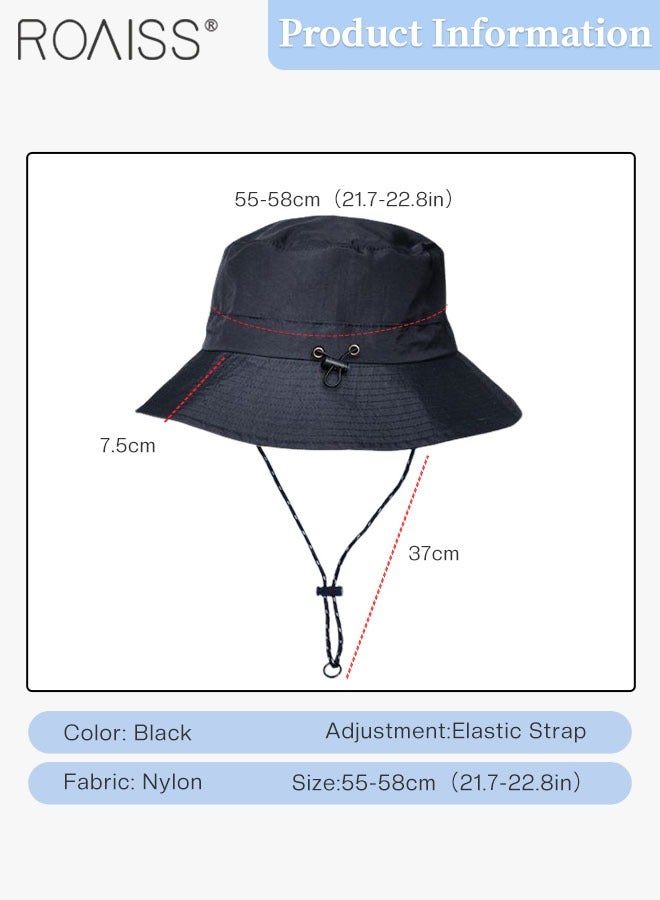 roaiss Sun Hat for Men Women Wide Brim UPF 50+ Fishing & Bucket Hat Waterproof Foldable Beach Sun Hat for Hiking Camping Safari - Image 3