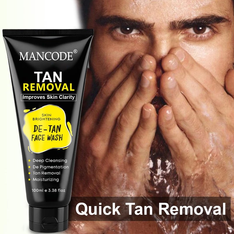 MAN CODE Mancode DeTan Face Wash  Deep Cleansing  Moisturizing  Improves Skin Clarity  DeTan Face Wash for Men  Women  100ml - Image 4