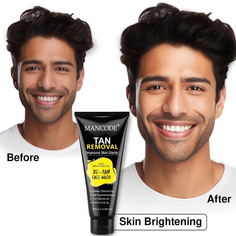 MAN CODE Mancode DeTan Face Wash  Deep Cleansing  Moisturizing  Improves Skin Clarity  DeTan Face Wash for Men  Women  100ml - Image 5