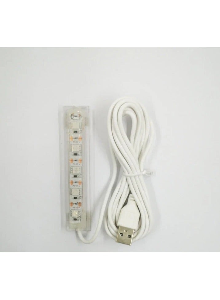 Rubik إضاءة LED دافئة/بيضاء مطفأة لحوض السمك USB - Image 2