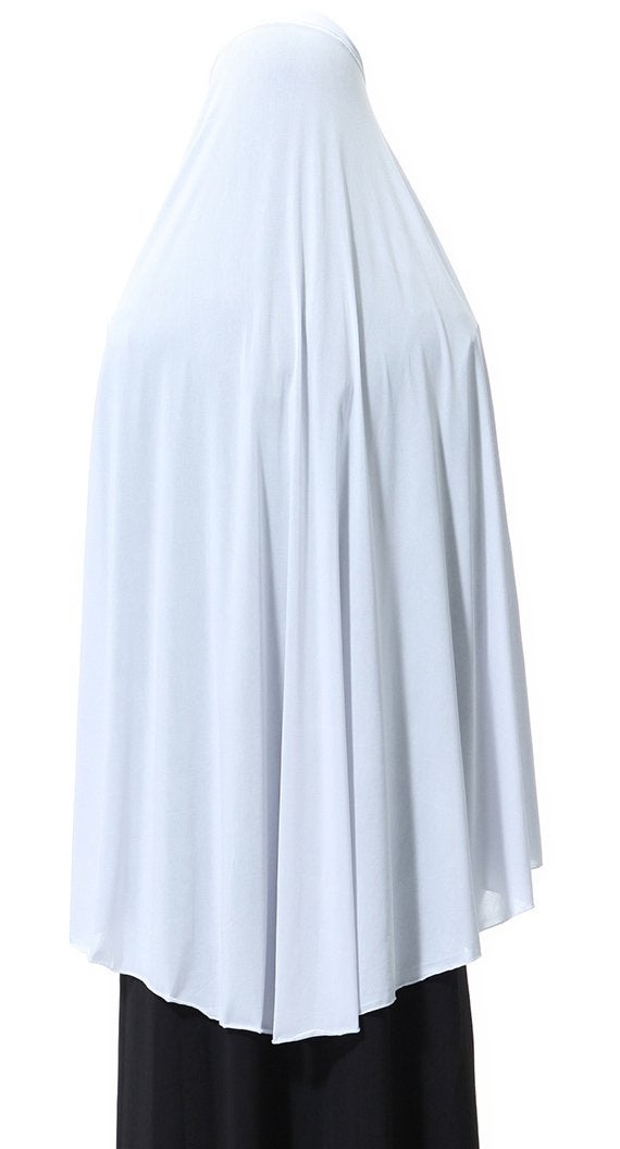 Ababalaya Women's Elegant Modest Muslim Islamic Ramadan Soft Lightweight Jersey Hijab Long Scarf, White, M - Image 2