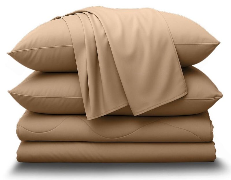 نيام طقم سرير صيفي بارد من نيام ، يحافظ على برودته أثناء الليل ليمنحك شعورا بالراحة ويسمح بالنوم العميق بدون أرق، من أفضل أنواع الأقمشة التي تحافظ على برودة كيو ماكس 0.42 درجة. - Image 1