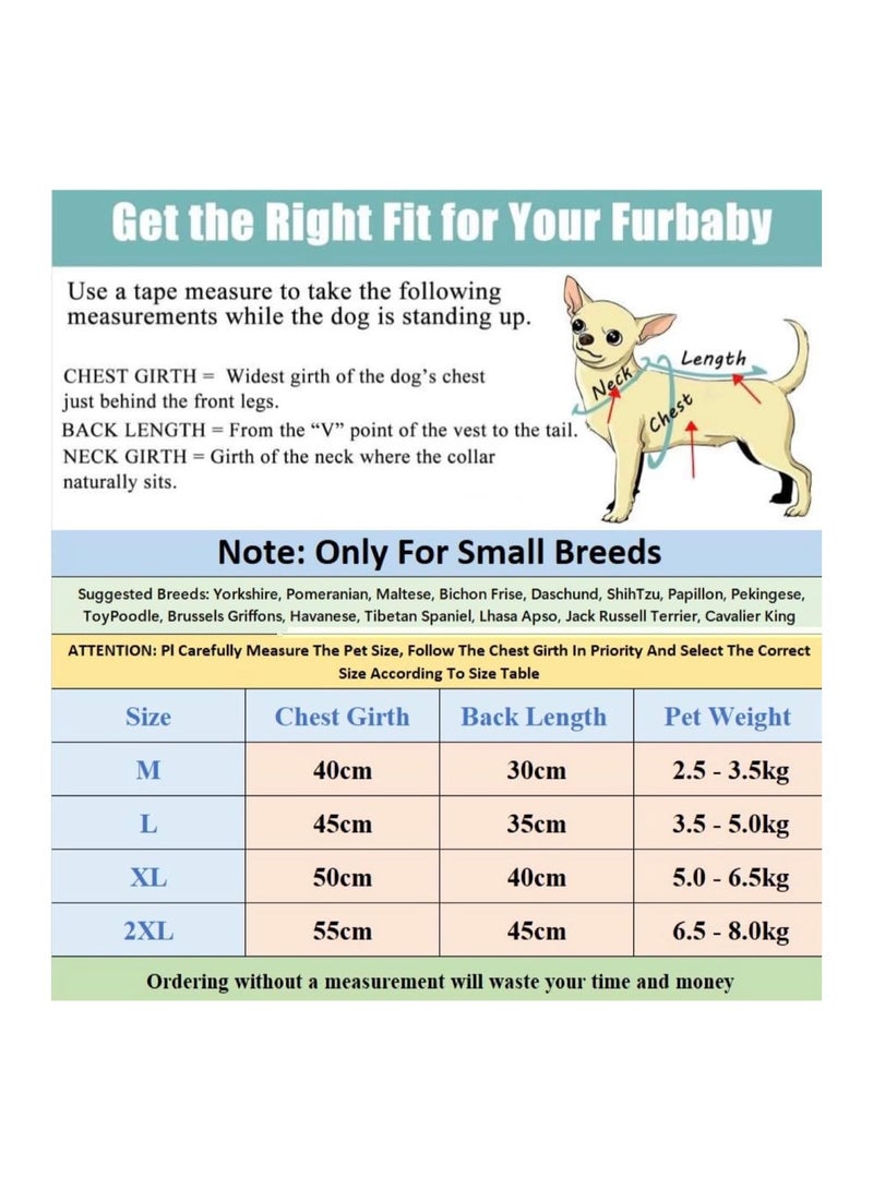 A.M Small Dog Cat Frock, Lace Corduroy Dog Skirt Dress Cute Rabbit Head Harness with D Ring Dress for Cat Puppy ShishTzu, Pug, Maltese - Image 3