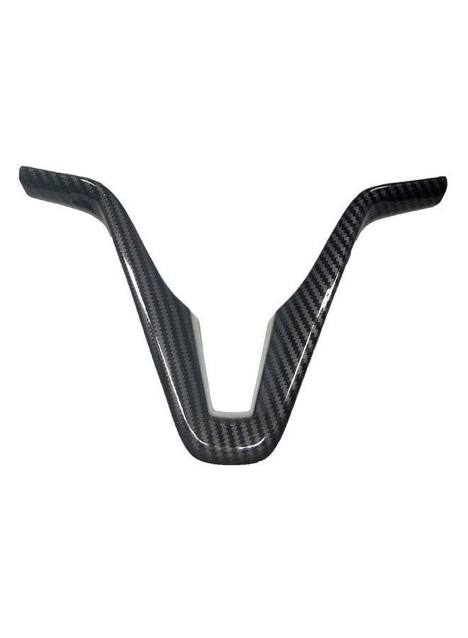 BONV 1 Piece ABS Car Steering Wheel Sequins Cover Interior Decoration Trim Sticker for Hyundai Tucson 3th 2015 2016 2017 2018 2019 2020 LHD Car Styling Accessories (Black with Carbon Fiber Texture) - Image 2