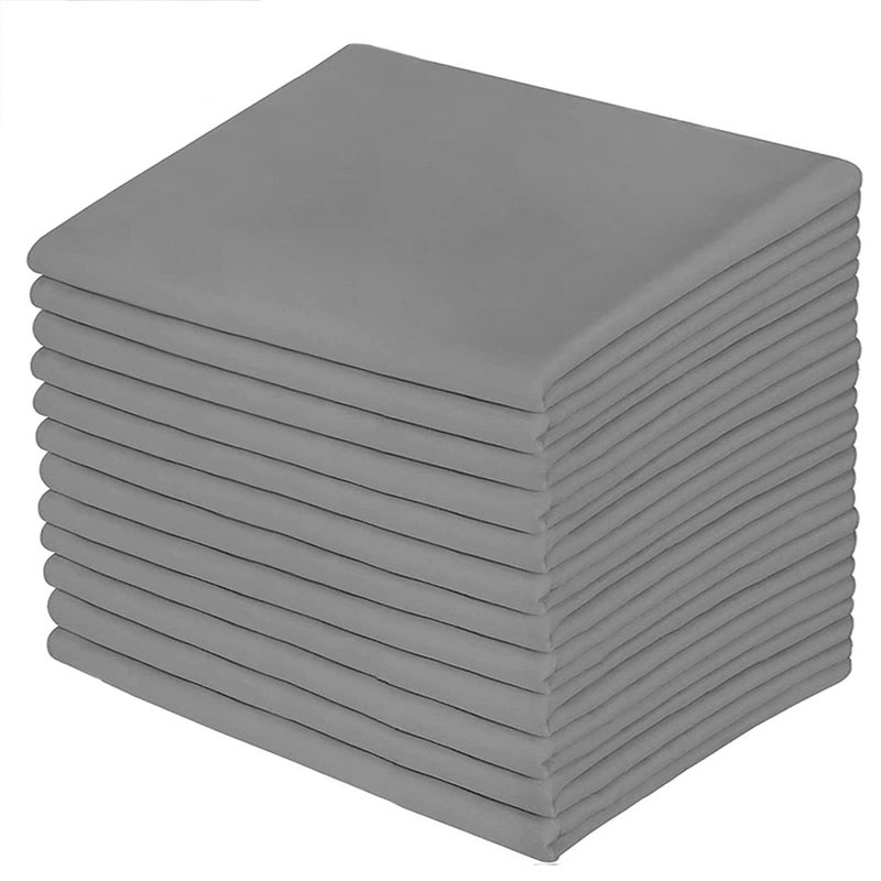 Premium Grey Pillowcases 12 Pack Standard Queen Size Soft Brushed 1800 Thread Count Microfiber Allergies Free Wrinkle Resistant Tailoring Iron 1 Dozen Bulk Pillowcases Set