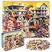 LELEMON Puzzles for Kids Ages 48 60 Piece Construction Site Puzzle for Kids Boys Girls Children Learning Educational Puzzls Portable Box Pack Toy - Image 2