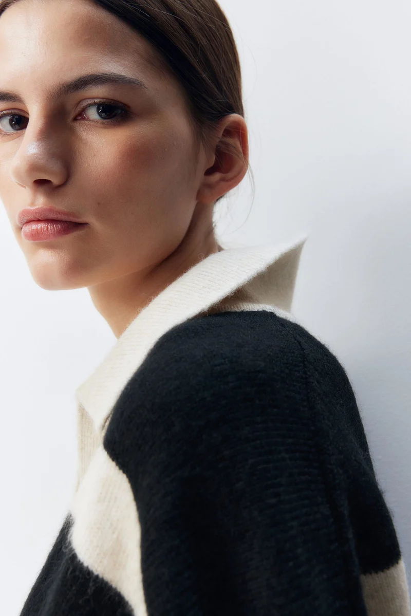 H&M Fine-knit collared jumper