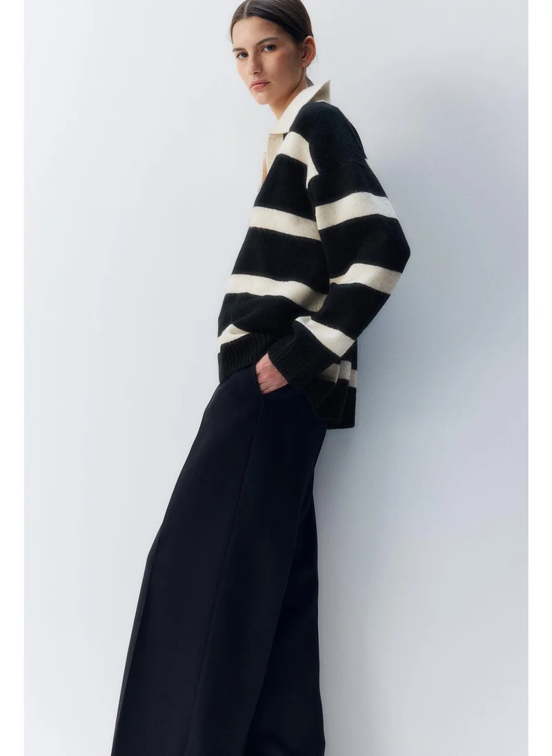 H&M Fine-knit collared jumper