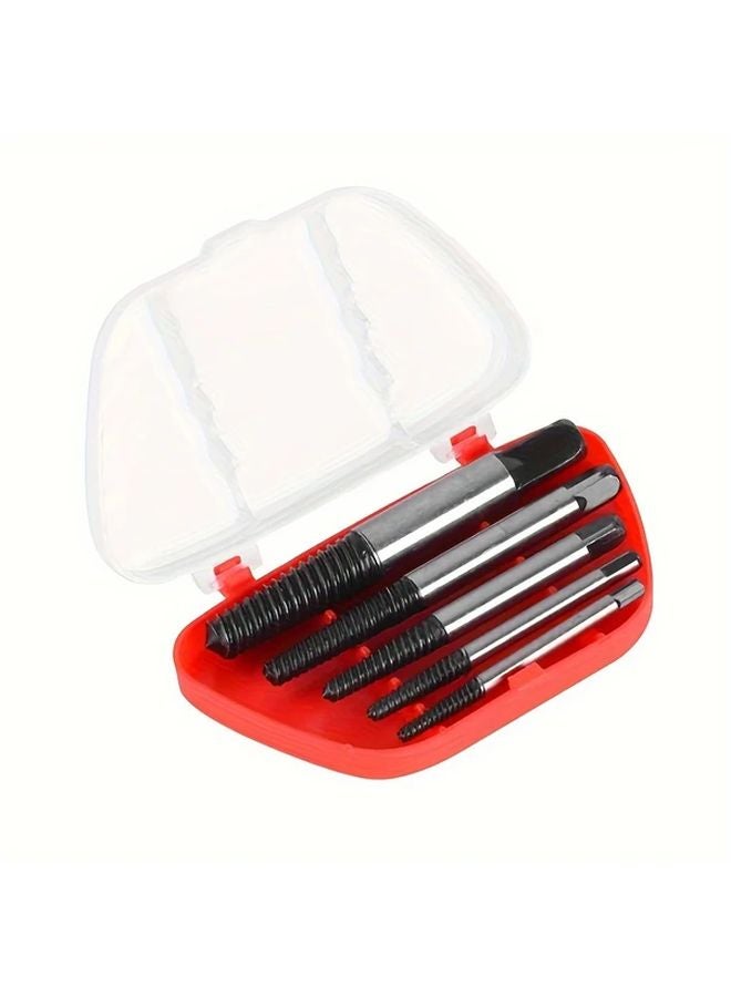 5pcs Metal Drill Bit Extractor Kit Damaged Screw Remover Broken Bolt Water Pipe Tool - Image 2