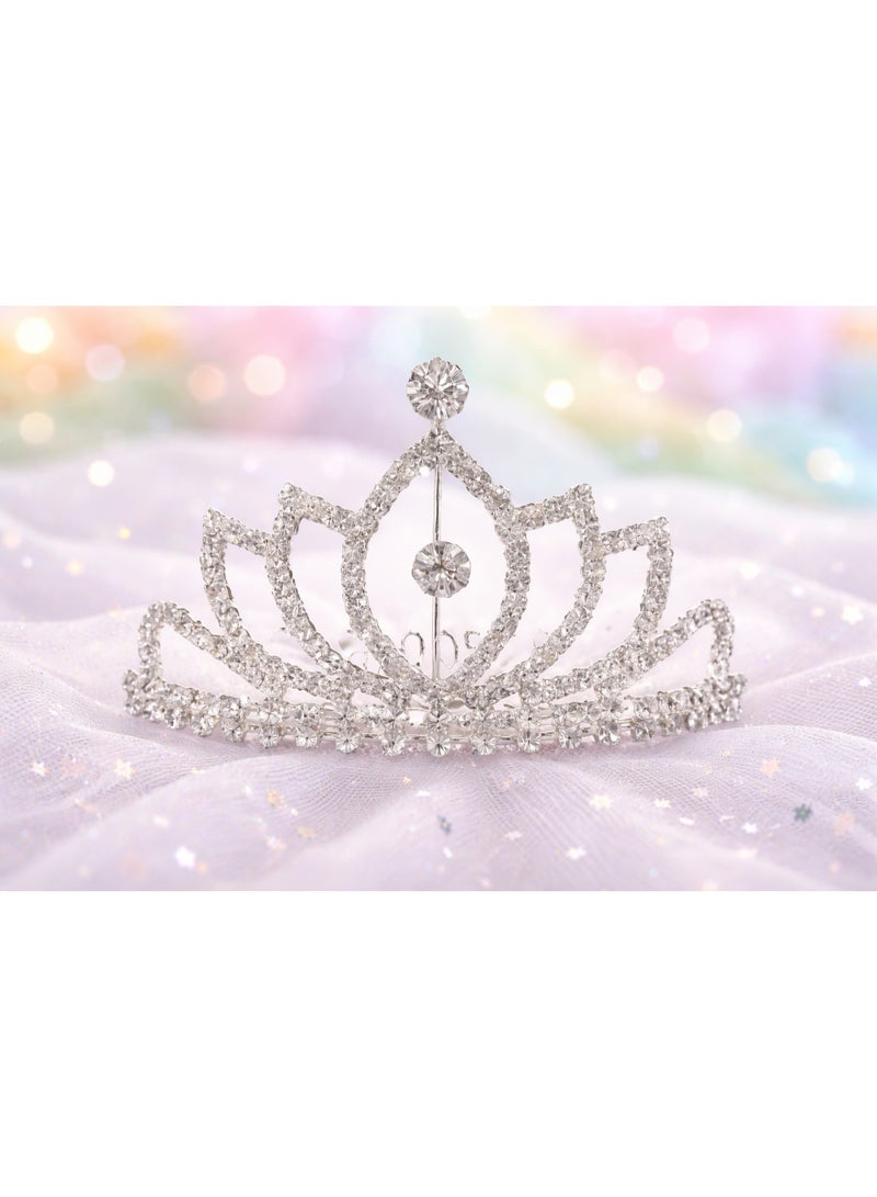 تاج رأس للأطفال مرصع بالكريستال – تاج أميرة أنيق للحفلات وأعياد الميلاد والمناسبات – متعدد الأشكال والألوان - Image 2
