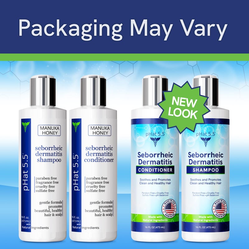pHat 5.5 Sulfate-Free and Fragrance Free Shampoo and Conditioner Set, Safe for Seborrheic Dermatitis, To Soothe Dry and Itchy Scalp - Anti-Dandruff Shampoo and Conditioner for Dry Scalp (16oz) - Image 2