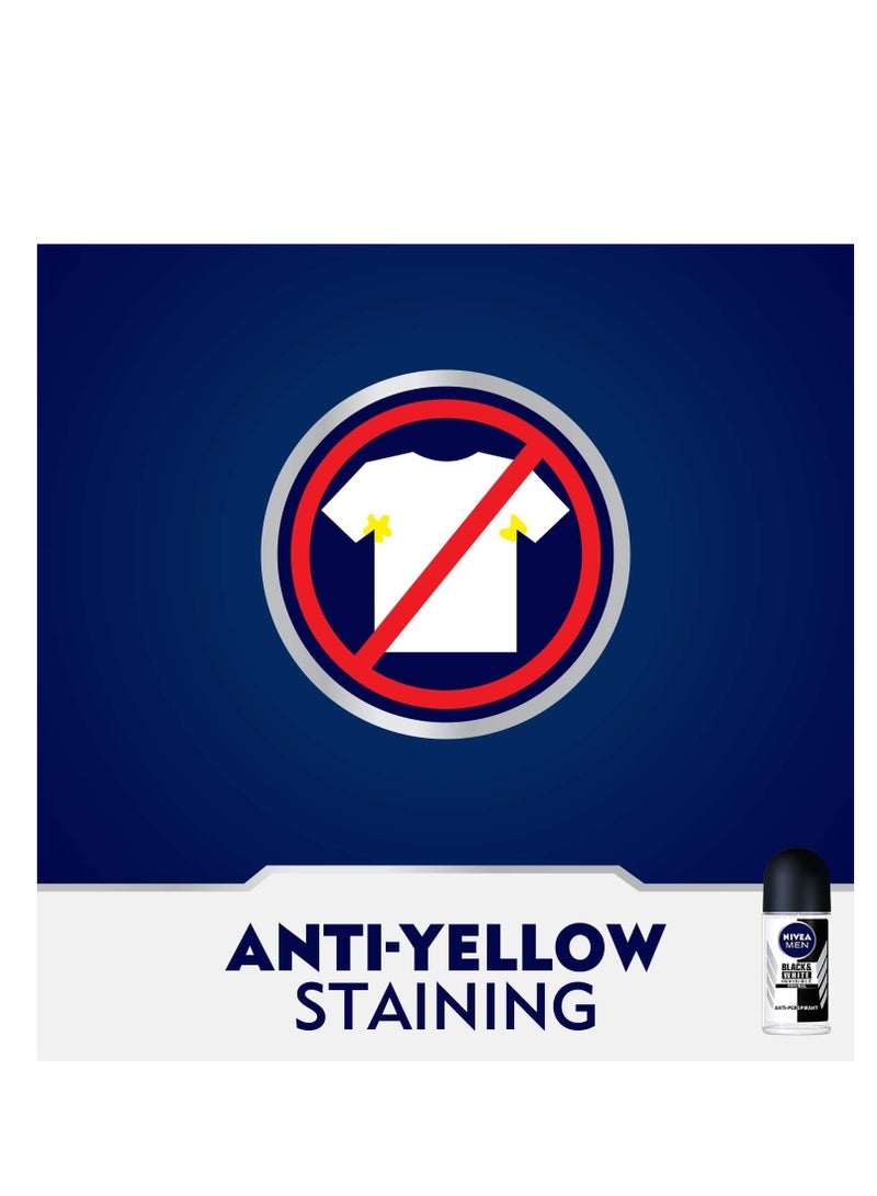 نيفيا 3 عبوة مزيل العرق نيفيا للرجال انفيزيبل الاسود والابيض 50 مل - Image 5