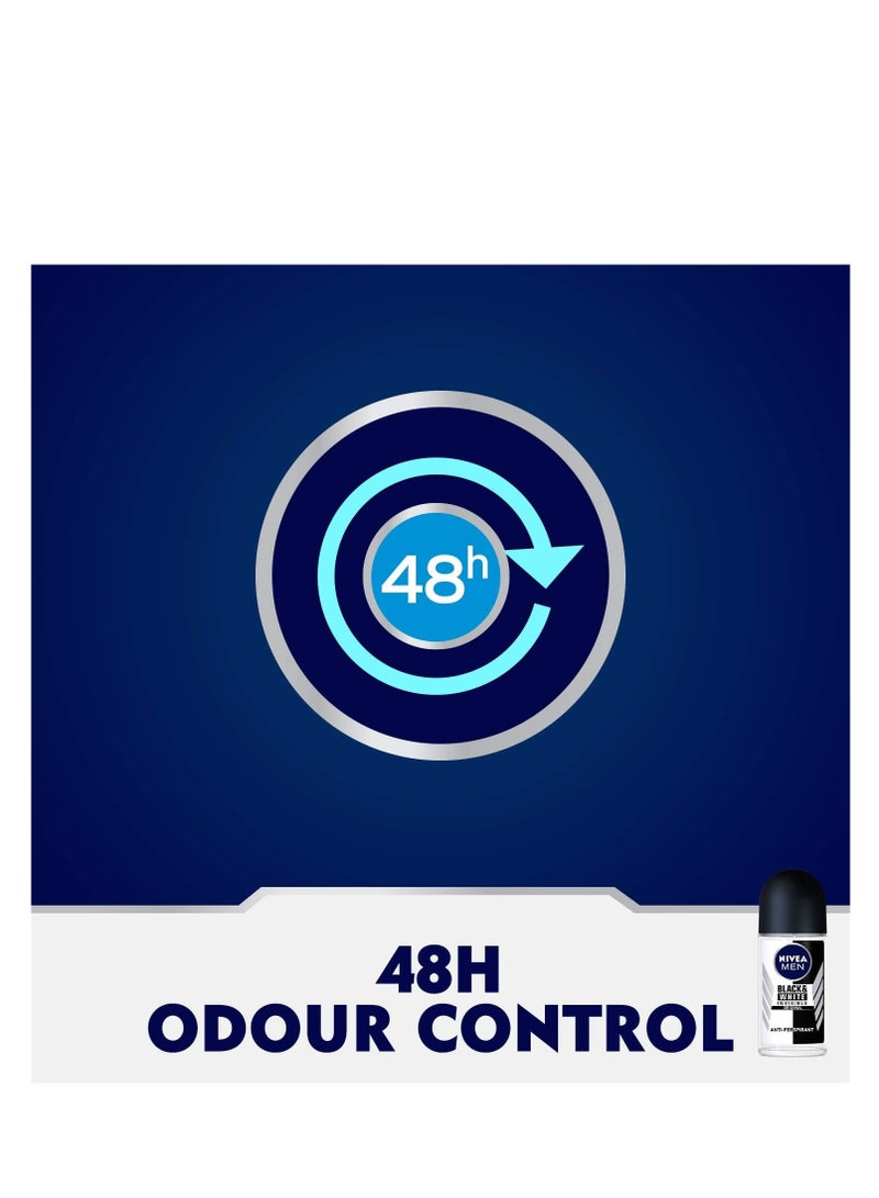 نيفيا 3 عبوة مزيل العرق نيفيا للرجال انفيزيبل الاسود والابيض 50 مل - Image 3