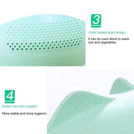 BIG CART 2in1 Multifunctional Drain BasketVegetable Washer with BowlStorage Basket Fruit Basket - Image 5