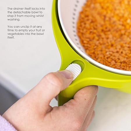 BIG CART 2in1 Multifunctional Drain BasketVegetable Washer with BowlStorage Basket Fruit Basket - Image 4
