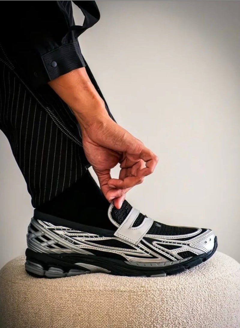 New Balance 1906L Vintage Casual Loafers/Slip-on Athlesiure/Colorblock Sneakers Shoes Silvery/Black For Women/Men/Students  - Image 5