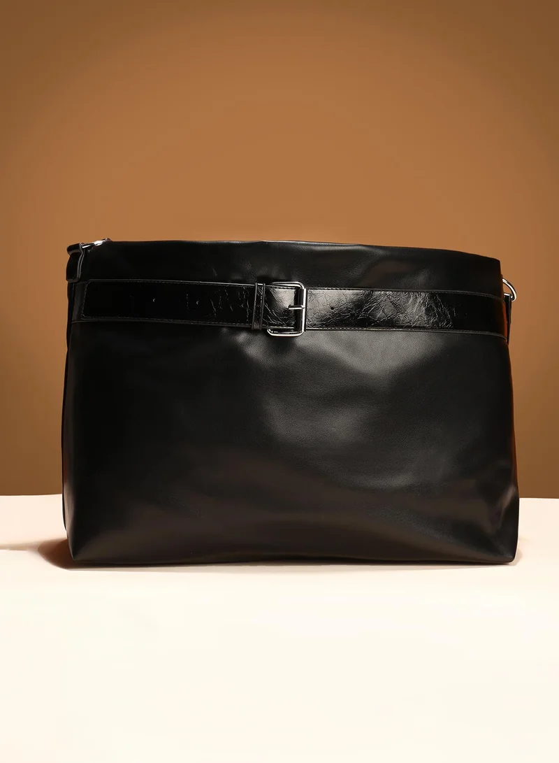 Buckled Strap Tote