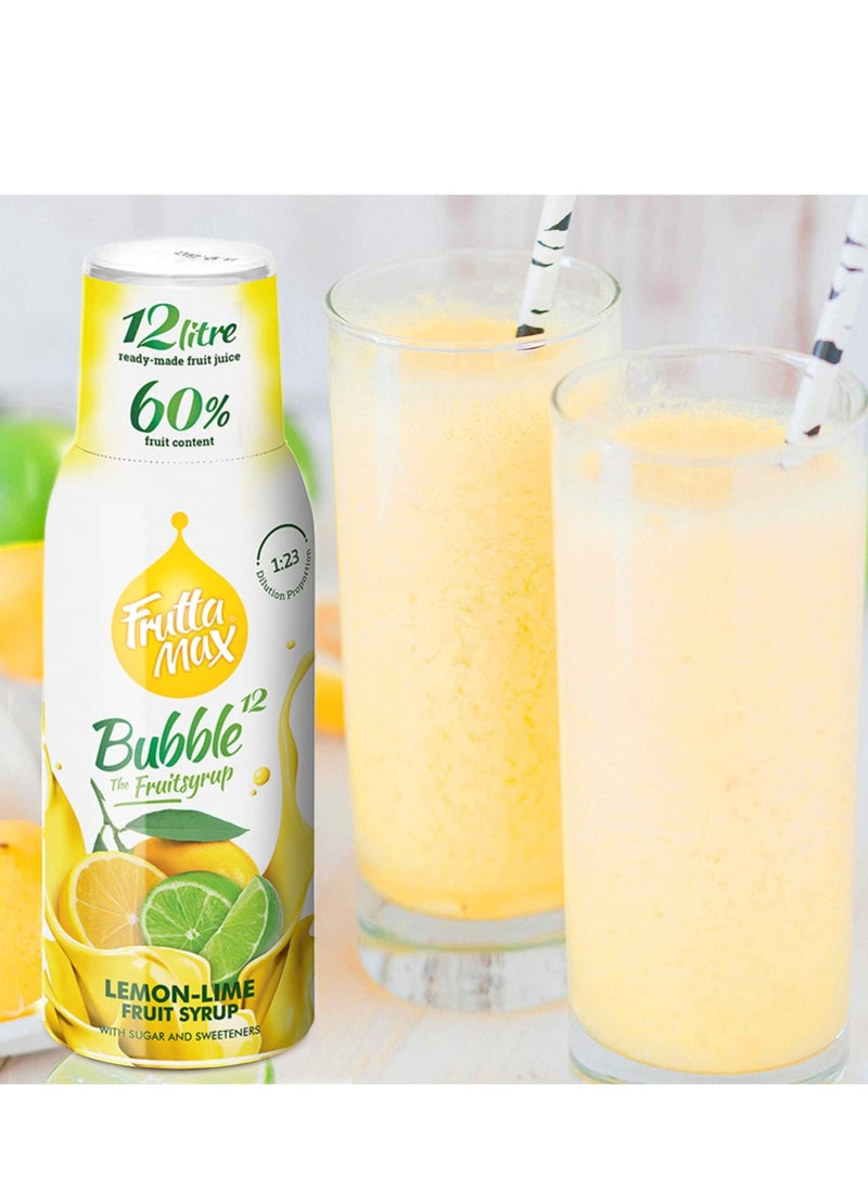 Fruttamax FruttaMax - Fruit Syrup Concentrate | Less Sugar | with 60% Fruit Content | Suitable for soda Machine 500ml (Lemon-Lime)  - Image 3