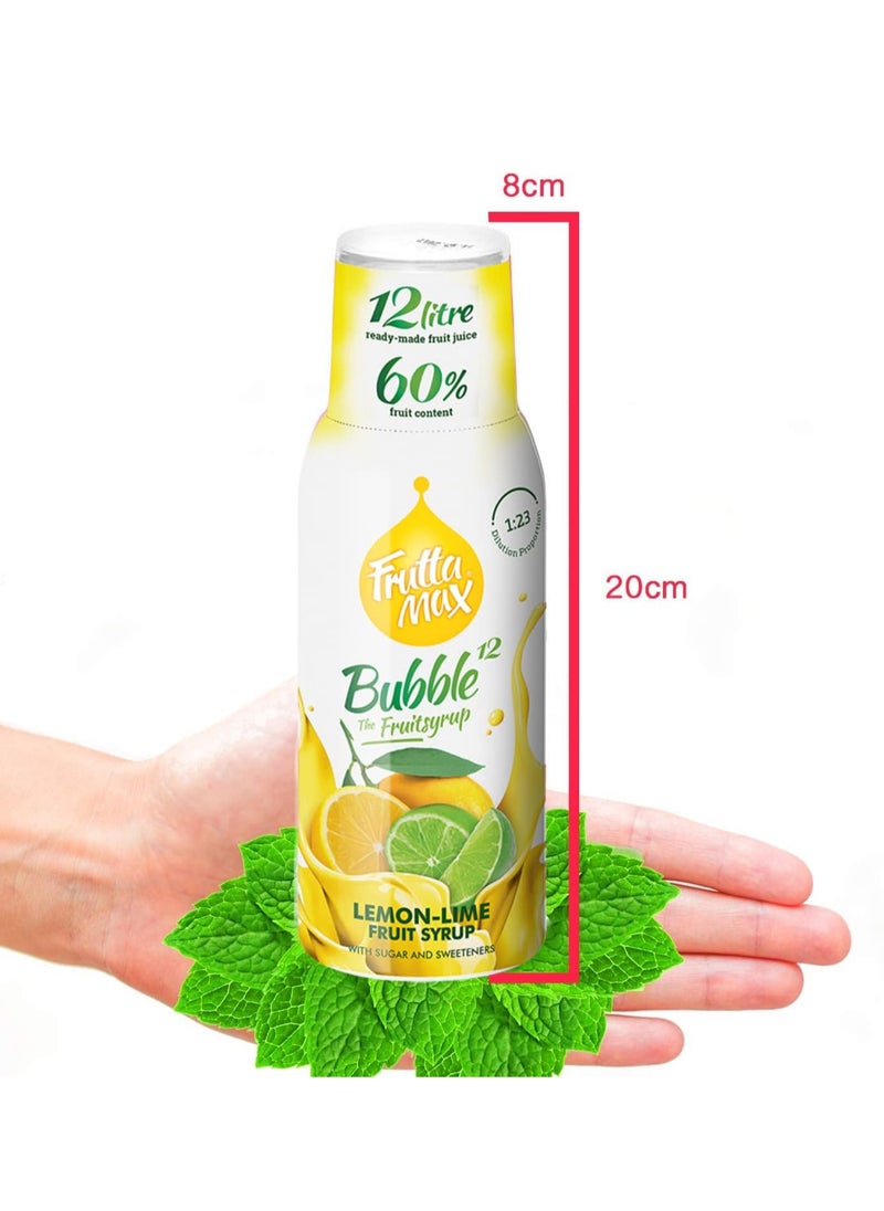 Fruttamax FruttaMax - Fruit Syrup Concentrate | Less Sugar | with 60% Fruit Content | Suitable for soda Machine 500ml (Lemon-Lime)  - Image 5
