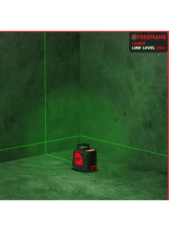 FREEMANS FREEMANS Test & Measure Green Beam Self Levelling 25m Cross Line Laser Level, with 4*AA Batteries for Home, DIY & Professional Use, 1 Year Warranty  - Image 5